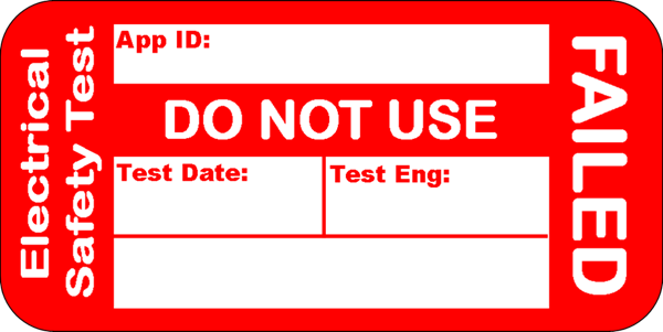 Portable appliance test labels